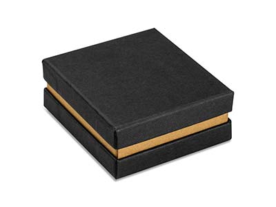 Caja Universal Grande, Cartón Negrocon Franja Metálica Dorada - Imagen Estandar - 2
