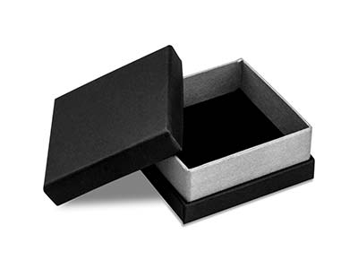 Caja Universal Pequeña Metalizada Negra Y Plateada
