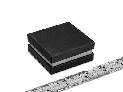 Estuche Universal Modelo Pequeño, Cartón Negro Con Tira Metálica Plateada - Imagen Estandar - 4