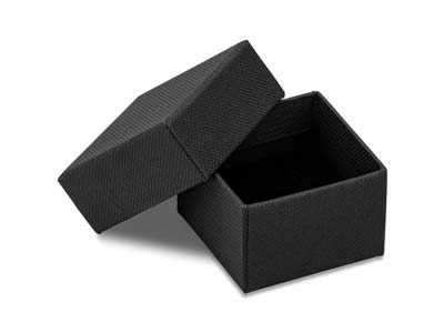 Caja Para Anillos, Cartn Negro Mate