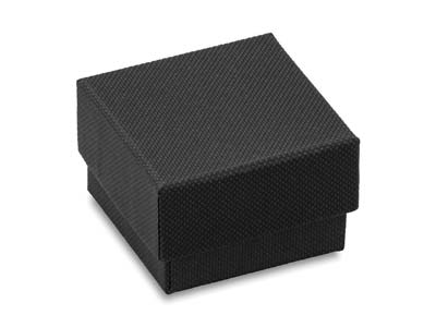 Caja Para Anillos, Cartón Negro Mate - Imagen Estandar - 2