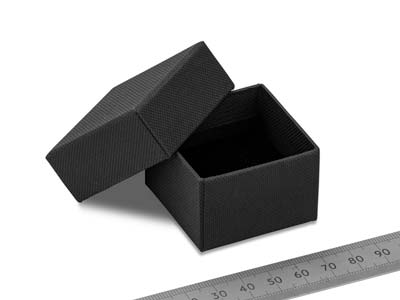 Caja Para Anillos, Cartón Negro Mate - Imagen Estandar - 3