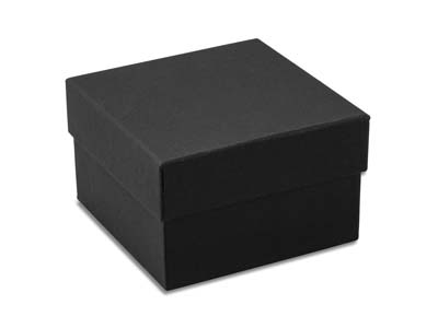 Caja Para Reloj O Pulsera Rígida, Cartón Negro Mate - Imagen Estandar - 2