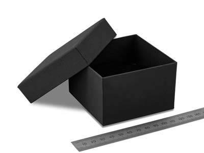 Caja Para Reloj O Pulsera Rígida, Cartón Negro Mate - Imagen Estandar - 3
