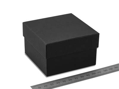 Caja Para Reloj O Pulsera Rígida, Cartón Negro Mate - Imagen Estandar - 4