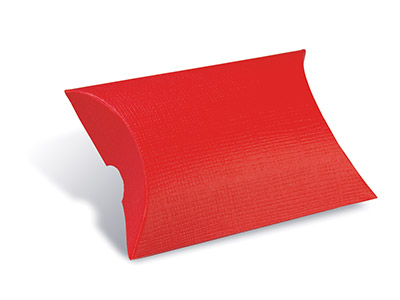 Paquete De 10 Cajas Montables Con Forma De Almohada Montables De Color Rojo