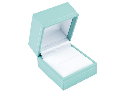 Estuche Para Anillos, Piel Sint{tica Color Verde Menta - Imagen Estandar - 1