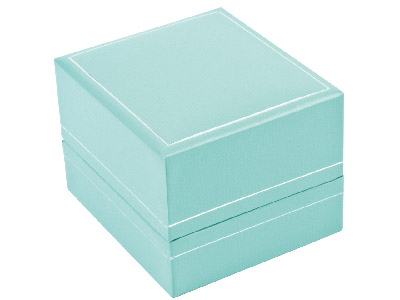 Estuche Para Anillos, Piel Sint{tica Color Verde Menta - Imagen Estandar - 2