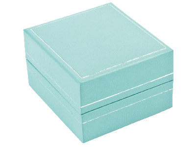 Caja Para Pendientes, Símil De Cuero Verde Menta - Imagen Estandar - 2