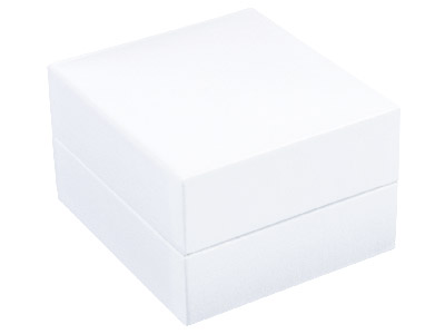Caja Para Pendientes, Piel Sint{tica Color Blanco - Imagen Estandar - 2