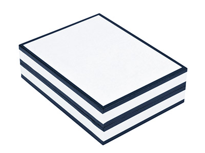 Estuche Para Colgante, Cartón Blanco Y Negro Brillante. - Imagen Estandar - 2