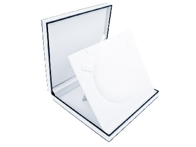 Caja Para Gargantilla De Color Blanco Monocromático - Imagen Estandar - 1