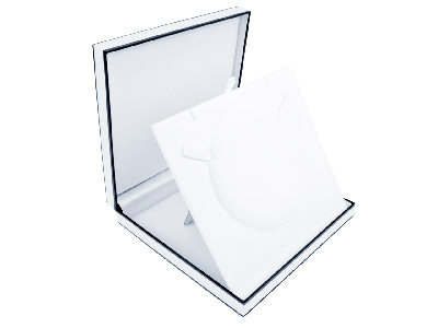 Caja Para Gargantilla De Color Blanco Monocromático