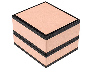 Caja De Anillo Vintage De Cuero Sint{tico, Aspecto De Serpiente Rosa Vintage - Imagen Estandar - 2