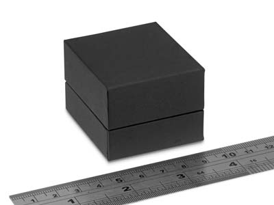 Black Soft Touch Ring Box - Imagen Estandar - 3