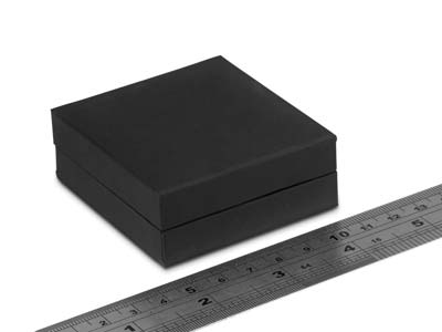 Black Soft Touch Pendant/drop E/ring Box - Imagen Estandar - 3