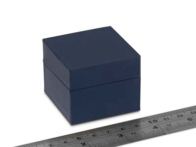 Premium Blue Soft Touch Ring Box - Imagen Estandar - 3