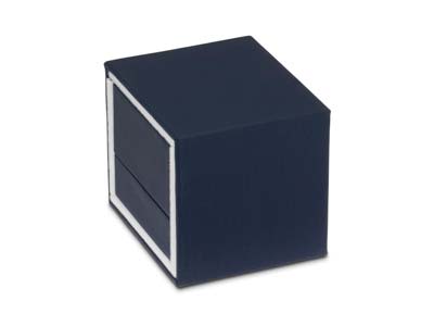 Premium Blue Soft Touch Ring Box - Imagen Estandar - 4
