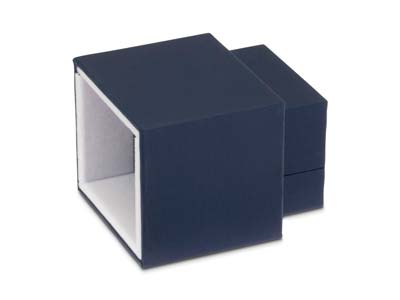 Premium Blue Soft Touch Ring Box - Imagen Estandar - 5