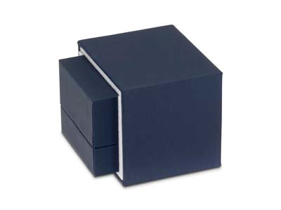 Premium Blue Soft Touch Ring Box - Imagen Estandar - 6
