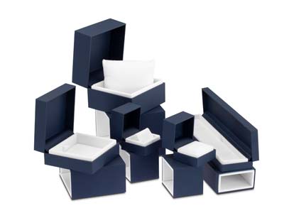 Premium Blue Soft Touch Bangle Box - Imagen Estandar - 8
