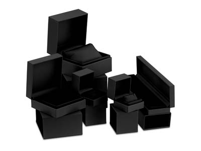 Premium Black Soft Touch Ring Box - Imagen Estandar - 8
