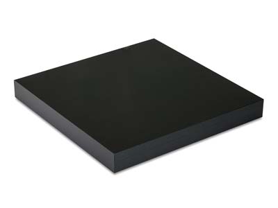 Caja De Joyería Para Collar, Fibra De Madera Negra Lisa - Imagen Estandar - 2
