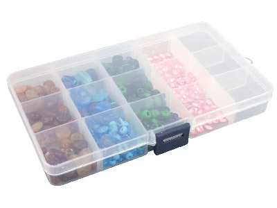Organizador 15 Compartimentos, 17,5x 10 X 2,2 cm, Plástico 2,2 Cm - Imagen Estandar - 2