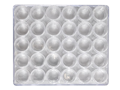 Almacenamiento De Cuentas, 30 Mini Macetas Redondas En Caja Transparente - Imagen Estandar - 3