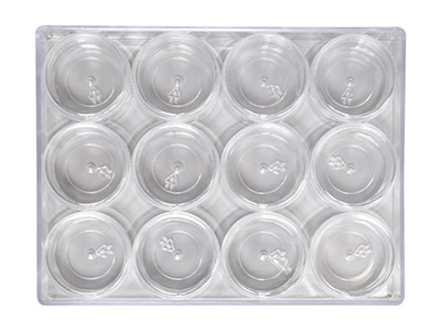 Almacenamiento De Cuentas, 12 Frascos Redondos En Caja Transparente - Imagen Estandar - 3