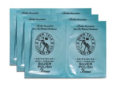 Kit De Cuidado Antideslustre Para Plata, Paño Impregnado Y 8 Paños Húmedos Pequeños, Town Talk - Imagen Estandar - 2