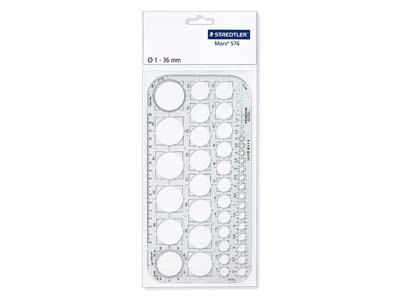 Plantilla Para Diseñar Y Dibujar Círculos De 1 a 36 mm, Staedtler - Imagen Estandar - 2