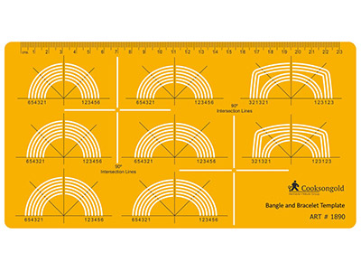 Plantilla De Diseño Técnico De Joyera Para Pulseras De Aro Y Pulseras