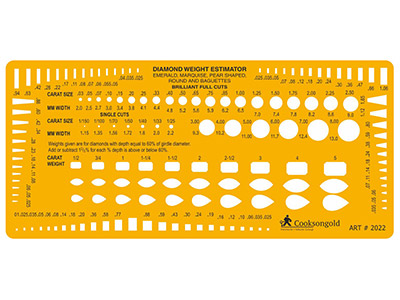 Plantilla De Cálculo Del Peso En Quilates De Diamantes - Imagen Estandar - 1