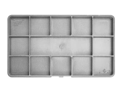 Mini Organizador 13 Compartimentos,17x 11 X 2,5 cm, Polipropileno Gri S, Wham - Imagen Estandar - 3