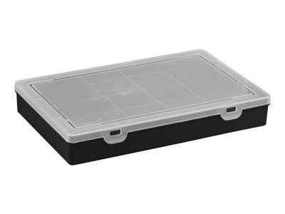 Organizador Grande 10 Compartimentos, 38 X 30 X 5 cm, Polipropileno Negro, Wham - Imagen Estandar - 2