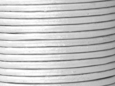 Cordón De Cuero Redondo Blanco, De 2 MM De Diámetro, 3 X 1 Metro De Largo - Imagen Estandar - 2