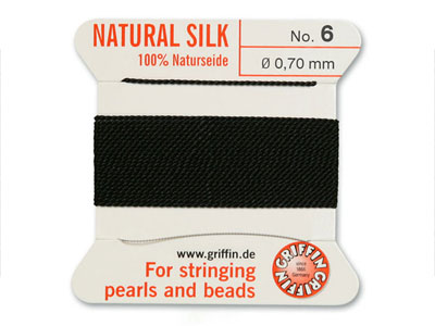 Hilo Griffin Silk Negro, Tamaño 6