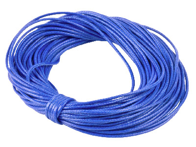 Cordón Encerado Azul Para Bisutería Con Abalorios, 1 mm De Diámetro x 10 metros - Imagen Estandar - 1