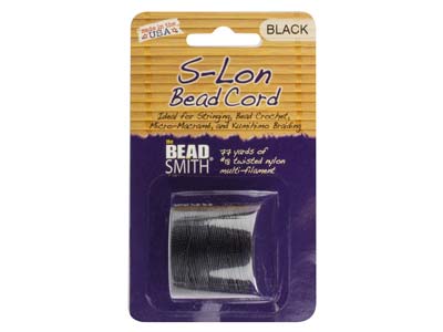 Cordón Negro Para Abalorios S-lon De Beadsmith Tex 210 De Calibre 18,70 M - Imagen Estandar - 2