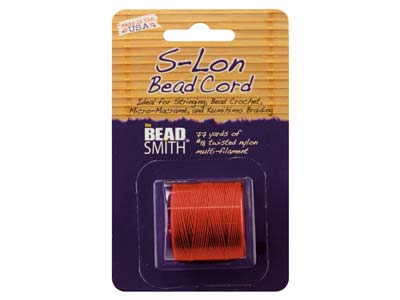 Cordón Beadsmith S-lon De Color Rojo Shanghái Para Abalorios Tex 210 70m - Imagen Estandar - 2