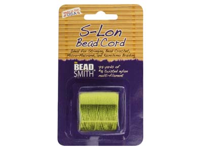 Cordón Beadsmith S-lon De Color Chartreuse Para Abalorios Tex 210 70m - Imagen Estandar - 2