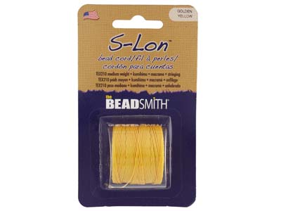 Beadsmith S-lon Bead Cord Golden Yellow Tex 210 Gauge #18 70m - Imagen Estandar - 1