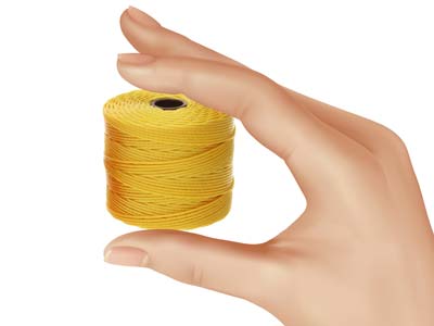 Beadsmith S-lon Bead Cord Golden Yellow Tex 210 Gauge #18 70m - Imagen Estandar - 6