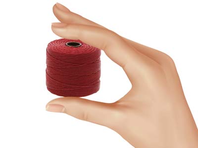 Beadsmith S-lon Bead Cord Dark Red Tex 210 Gauge #18 70m - Imagen Estandar - 6