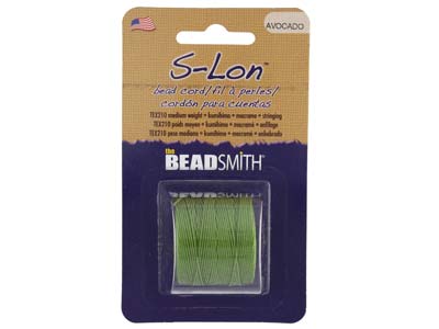 Beadsmith S-lon Bead Cord Avocado Tex 210 Gauge #18 70m - Imagen Estandar - 1