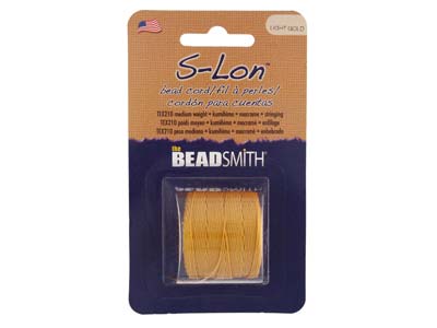 Beadsmith S-lon Bead Cord Light Gold Tex 210 Gauge #18 70m - Imagen Estandar - 1