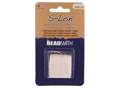 Beadsmith S-lon Bead Cord Vanilla Tex 210 Gauge #18 70m - Imagen Estandar - 1