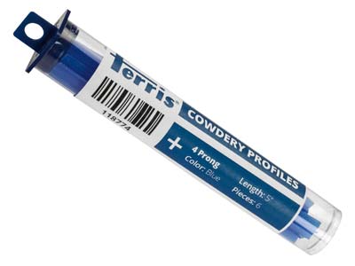 Hilos De Cera Azul, 8 mm, De 4 Puntas En  Forma De Cruz , Ferris, Paquete De 6 - Imagen Estandar - 2
