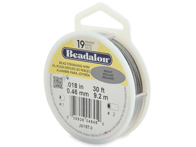 Alambre De Acero Recubierto De Nailon De 19 Hebras Beadalon, 0,46mm, Carrete De 9,2 Metros